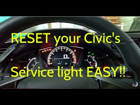 How to reset Service Light indicator - 2016+/10th Gen Honda Civic (ALL MODELS)