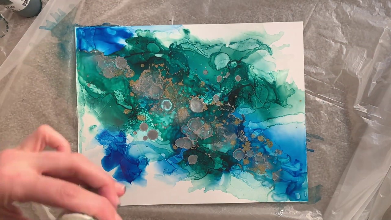 Painting with Alcohol Ink Demonstration - YouTube