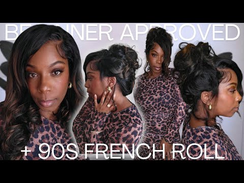 90's French Roll Glam ✨ Glueless Ready to Wear Wig Install for Beginners | ASHIMARY HAIR