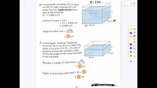 9.2 - Singapore Math Gr. 5 - Finding height of partially filled tanks