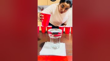 DON’T LET THE WATER OVERFLOW CHALLENGE! 🥛💧 #youtubeshorts #challenge #games #shorts #viral