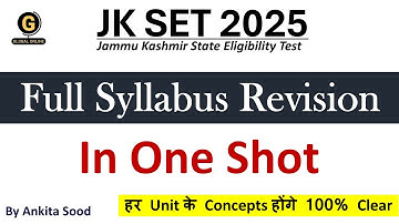 Most Expected MCQs for JKSET Paper 1 | Full Syllabus Revision for JKSET Paper 1 2025 Preparation