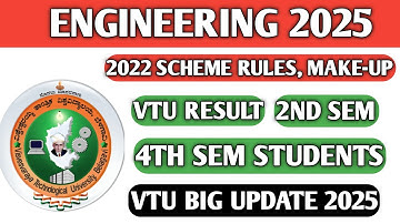 VTU 4TH SEM RESULT 2025|VTU RESULT 2025 ANNOUNCEMENT BY VTU|2ND&4 SEM MAKE-UP EXAM VTU STUDENTS|VTU