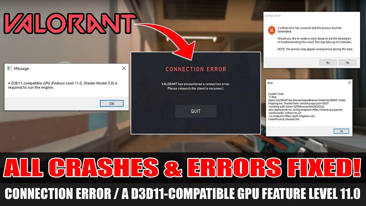 A connection error has occurred. Critical Error has occurred valorant. Critical Error valorant. A critical Error has occurred and the process must be terminated valorant.