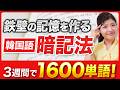 【有料級】韓国語1600単語を3週間で暗記する方法！