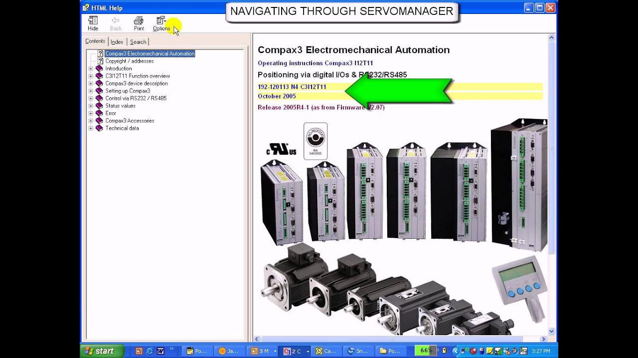 Parker Compax3 I10T10: Lesson A: ServoManager - YouTube