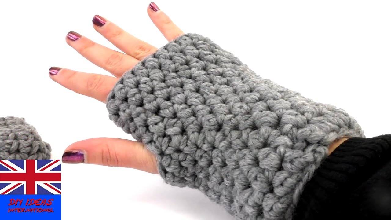 crochet gloves fingerless for beginners Tutorial: how to ...