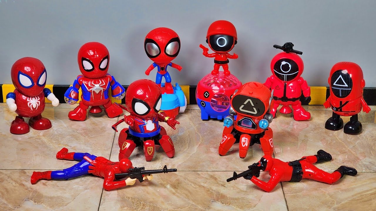 Adu Mainan Robot, Robot Robot Spiderman vs Robot Squidgame