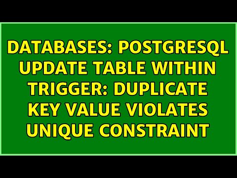Databases: Postgresql update table within trigger: duplicate key value violates unique constraint