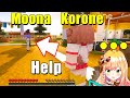 Korone quietly helping Moona【Inugami Korone/ENG SUB】