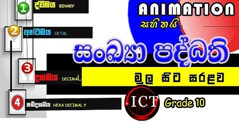 Number Systems Sinhala Part 1 ICT Grade 10 සංඛ්‍යා පද්ධති ICT lesson   10 ශ්‍රේණිය 3 පාඩම