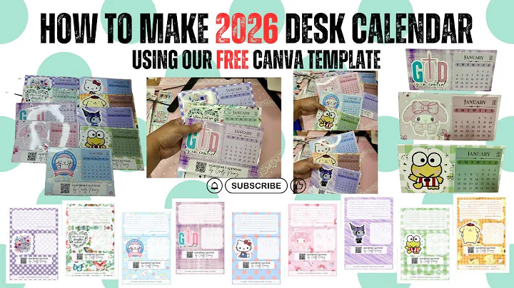 How to Assemble our FREE 2026 Desk Calendar Template | Crafty Noemz Tutorial