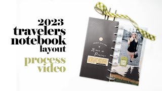 Traveler's Notebook Layout 2023 | Process Video 4