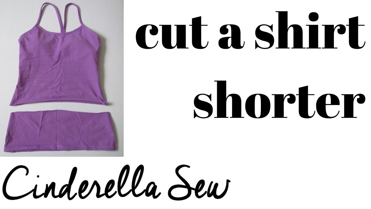 Cut a shirt shorter How to cut a tank top shorter Make a tshirt