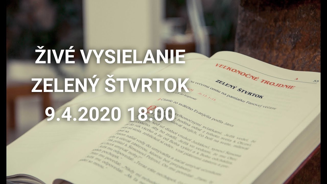 Živé vysielanie - Zelený štvrtok - Farnosť Božieho milosrdenstva Snina