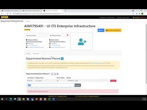 Department Parking Portal Tutorial
