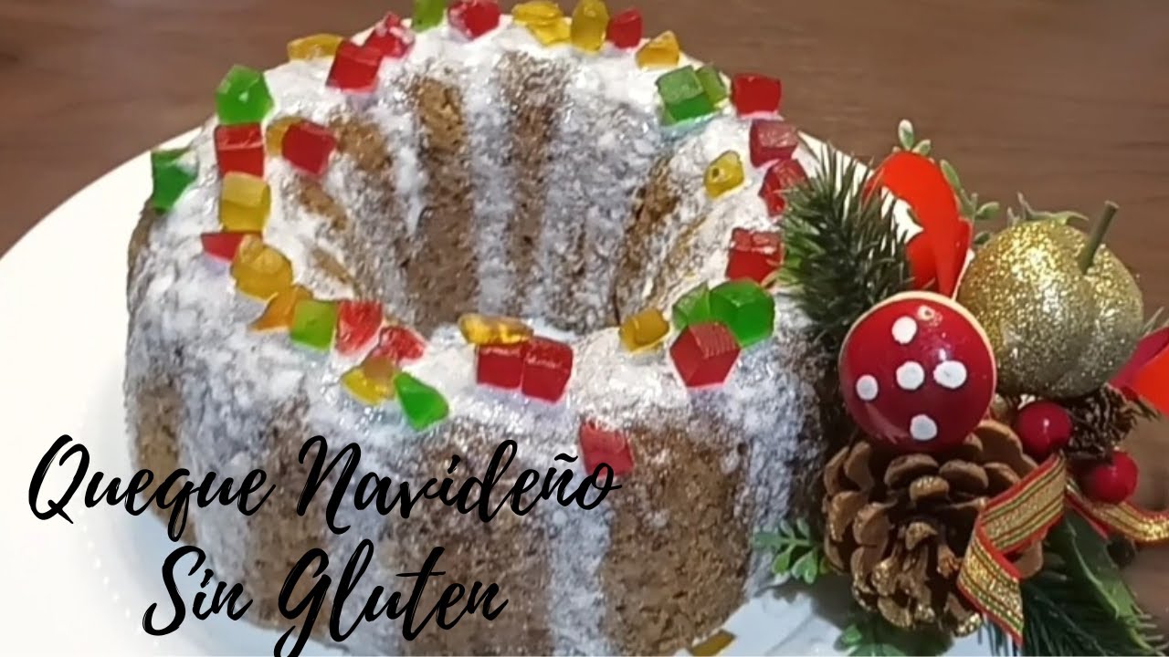 QUEQUE Navideño🎄Sin Gluten y sin Azúcar Fácil - Rápido - YouTube