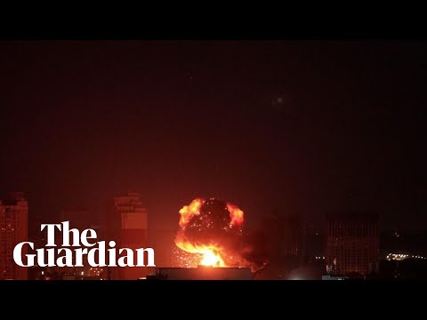 Huge explosion above Kyiv after 'most powerful' attack since spring