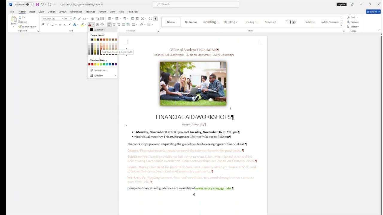 Word Module 1 SAM Project 1A Tutorial Video 2021 VERSION- Avery