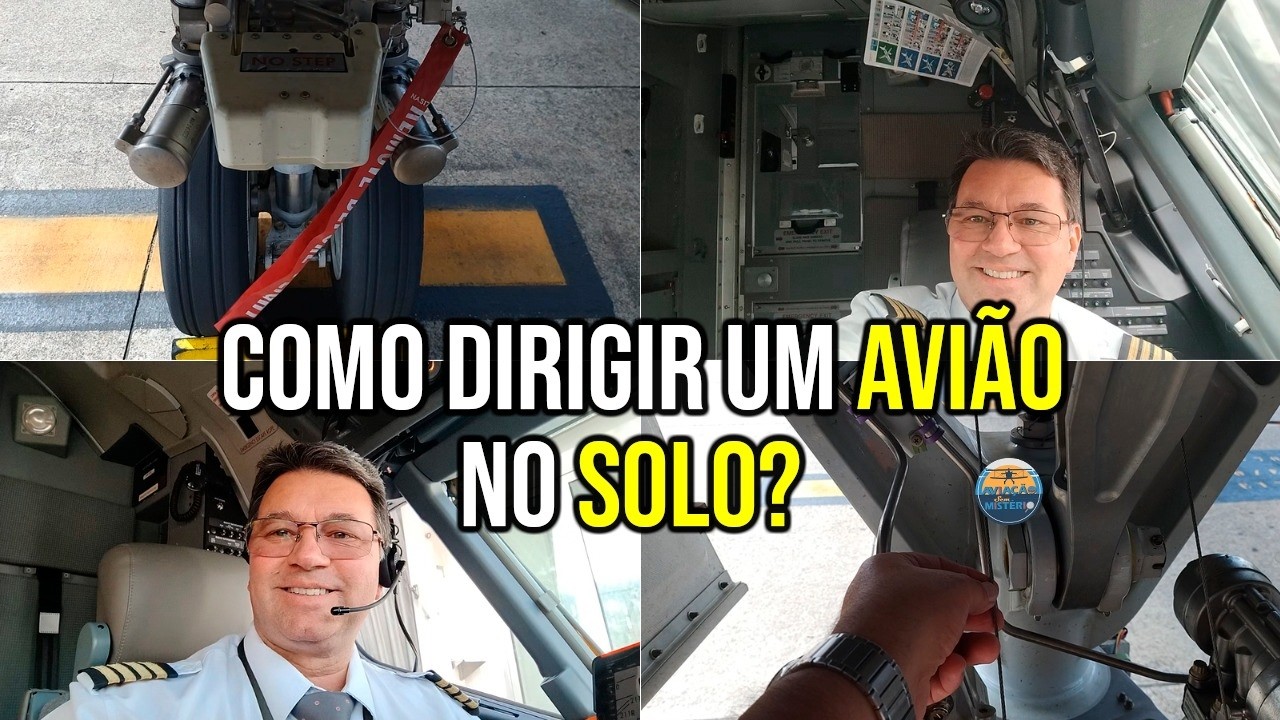 Como DIRIGIR um AVIÃO no Solo? Como um AVIÃO Consegue TAXIAR TÃO BEM? (ENTENDA a Parte Mecânica)