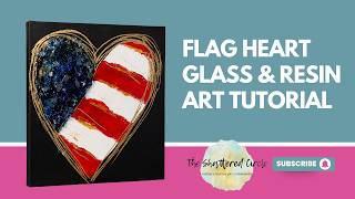Create a Patriotic American Flag Heart with Glass & Resin