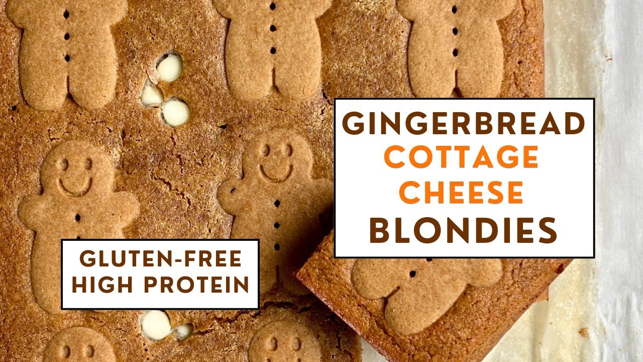 High Protein Healthy Gingerbread Blondies – Holiday Dessert You NEED to Try!