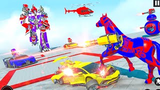 Horse Flying Robot Car Transform War screenshot 3