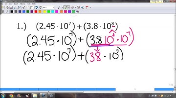 Video #2.4 - Adding and Subtracting Numbers in Scientific Notation