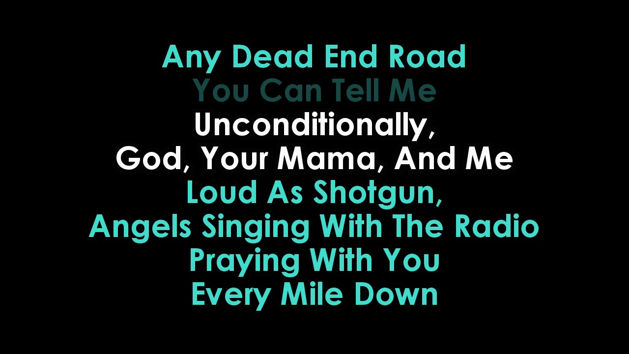God, Your Mama & Me karaoke Florida Georgia Line - YouTube