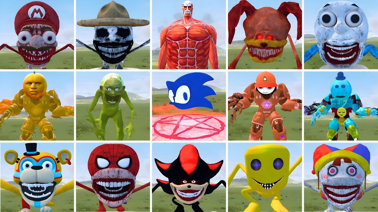 I PLAYED DEATHMATCH GAME WITH ALL SHIN SONIC TAPES FAMILY VS SEA EATER FAMILY in Garry's Mod!