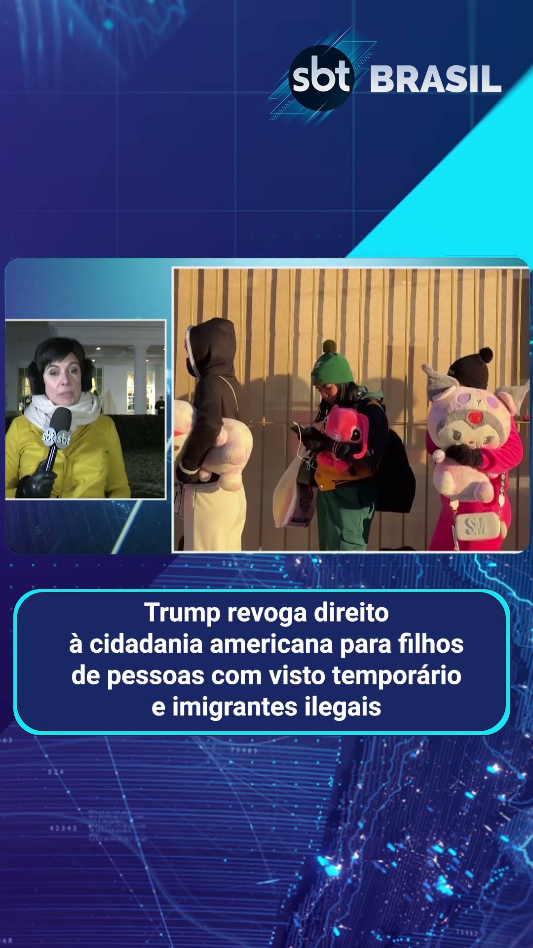 Estados entram na Justiça contra ordem de Trump sobre cidadania | SBT Brasil (21/01/25)