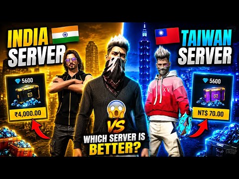 Tested Taiwan Server in Free Fire! 😱India vs Taiwan Server – Which is Better? #freefire 