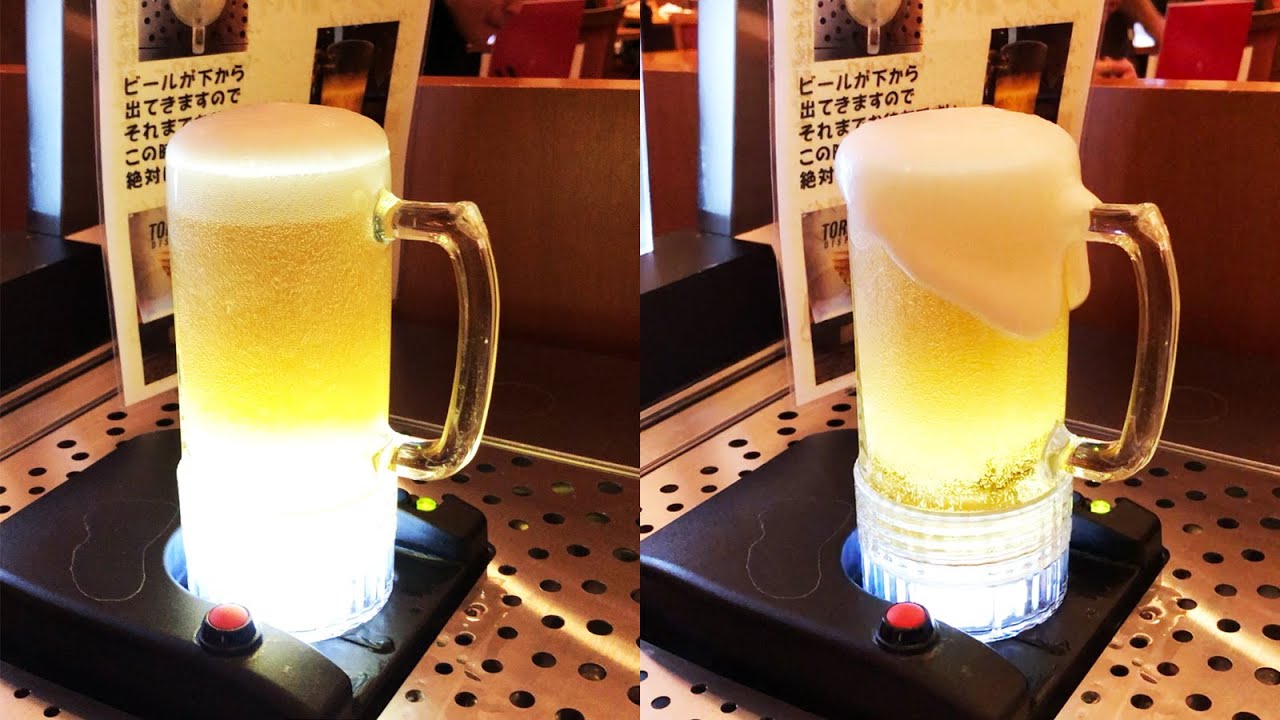 Asahi Tornado Beer Dispenser in Japan - YouTube