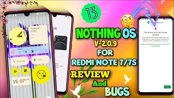 Nothing OS Custom Rom For Redmi Note 7/7s 🔥Bugs And Review 😍 Android 13 😍