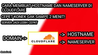 Cara buat hostname dan nameserver menggunakan Cloudflare (Lebih cepat konek)
