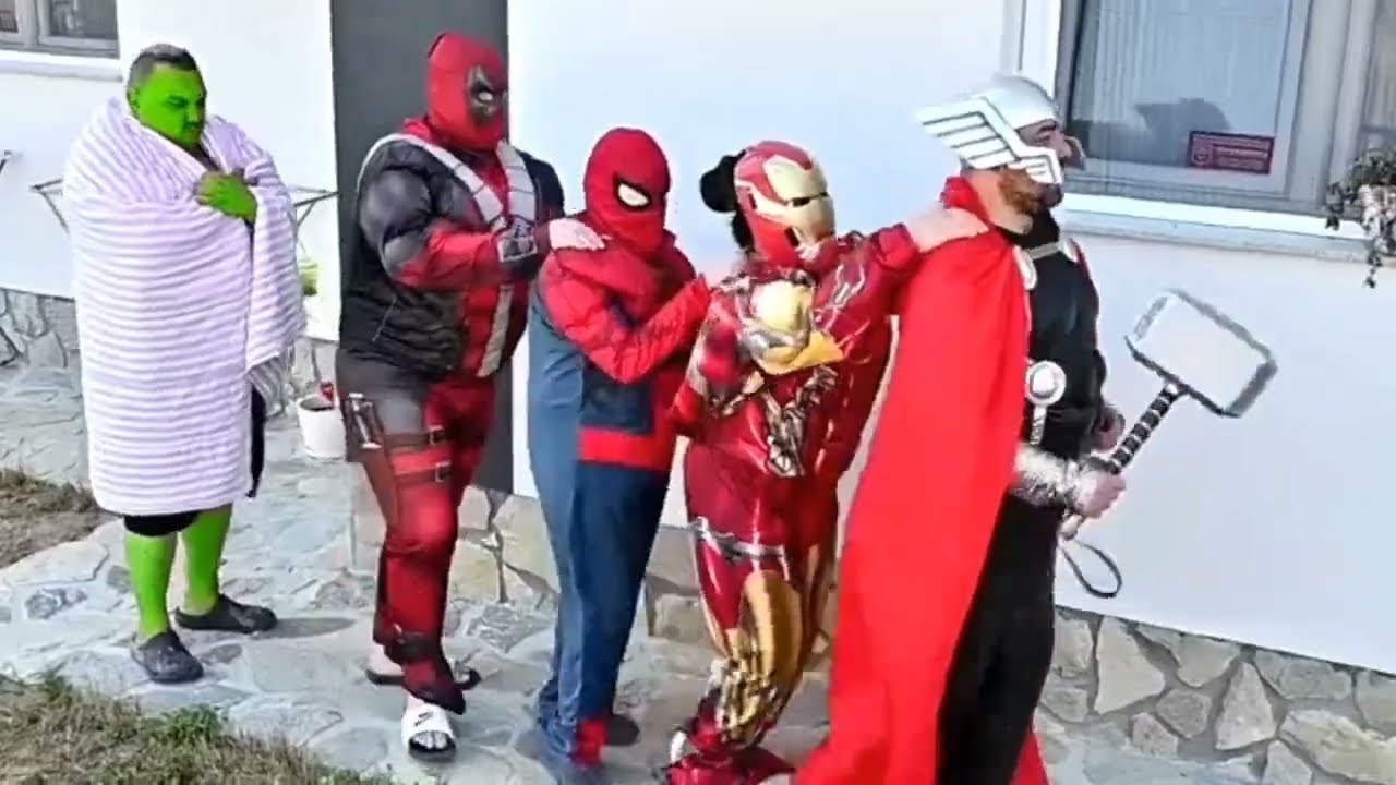 Avengers Assemble in Real Life! 😂 Superhero Cosplay Comedy Skit