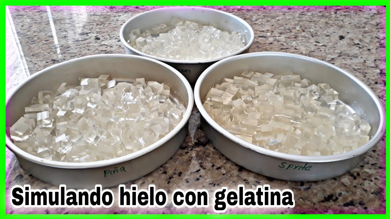 Gelatina Trasparente 3 FORMAS|PARA SIMULAR HIELO DE GELATINA|Mis pasteles mis postres Normi