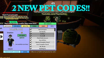 2 NEW PET CODES!!! | Roblox Twisted Murderer