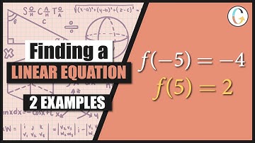 Find a Linear Equation That Satisfies These Conditions: f(-5) = -4 and f(5) = 2