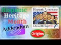 Hispanic Heritage Month Origins