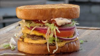 Rally's Classic Texas Toast Garlic Bread Double Cheeseburger | Copycat Recipe | Ballistic Burgers