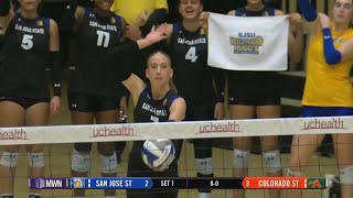 HIGHLIGHTS: San José State at Colorado State Women's Volleyball 11/1/2025