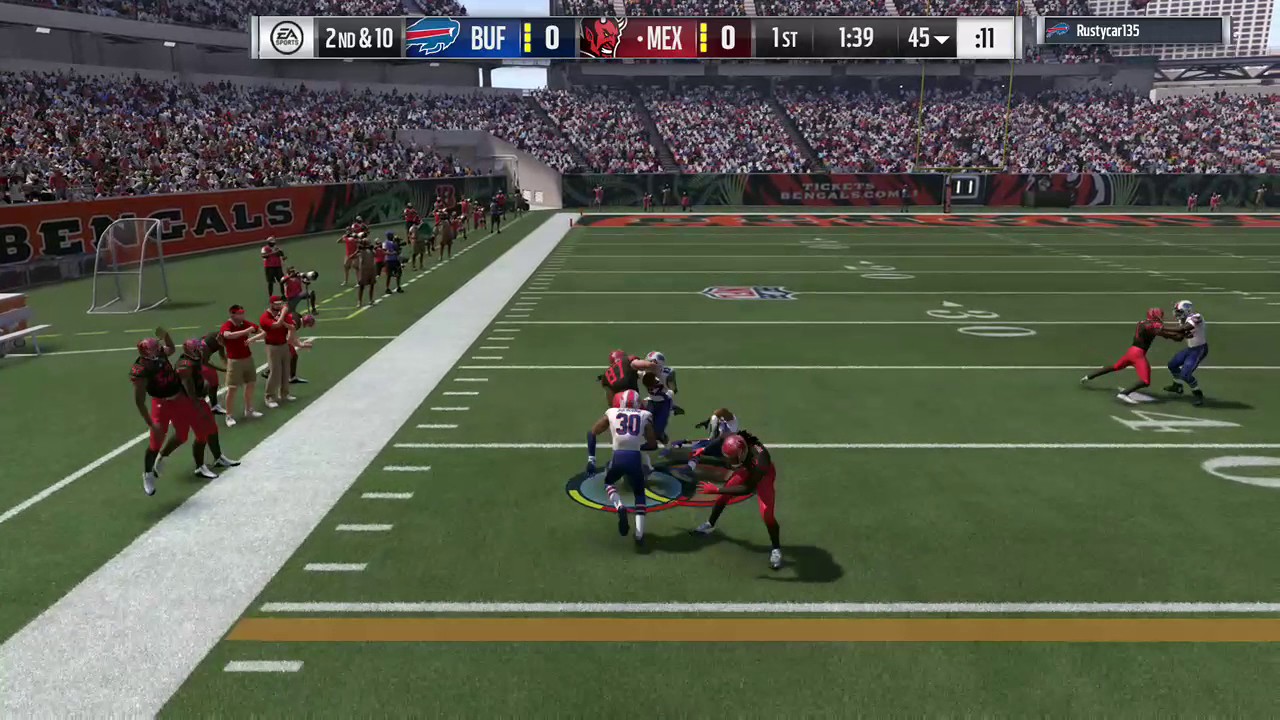 Travis Kelce RACking Defenders for a TD on Madden 17