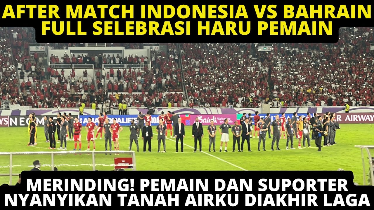 ⁣MERINDING! WAJAH PEMAIN TIMNAS NYANYIKAN ANTHEM TANAH AIRKU MERAYAKAN KEMENANGAN TIMNAS VS BAHRAIN
