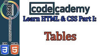 Tables: Learn HTML and CSS Part I CodeCademy