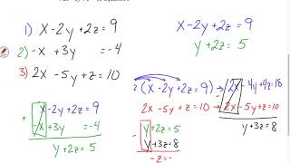 H Algebra II 4 3 Linear Systems in 3 Variables part 2