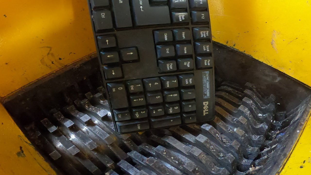 Brilliant War Keyboard Dell vs Fast Shredder Machine YouTube