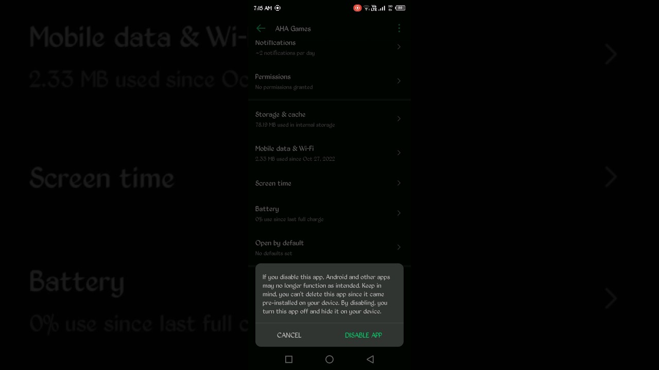 Permanently delete AHA games in INFINIX 