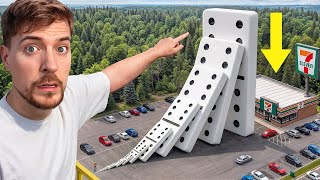 World's Largest Dominoes Vs Store #mrbeast 