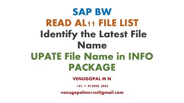 SAP BW : Info Package Routine to Update AL11 File Name Dynamically : Remote Support